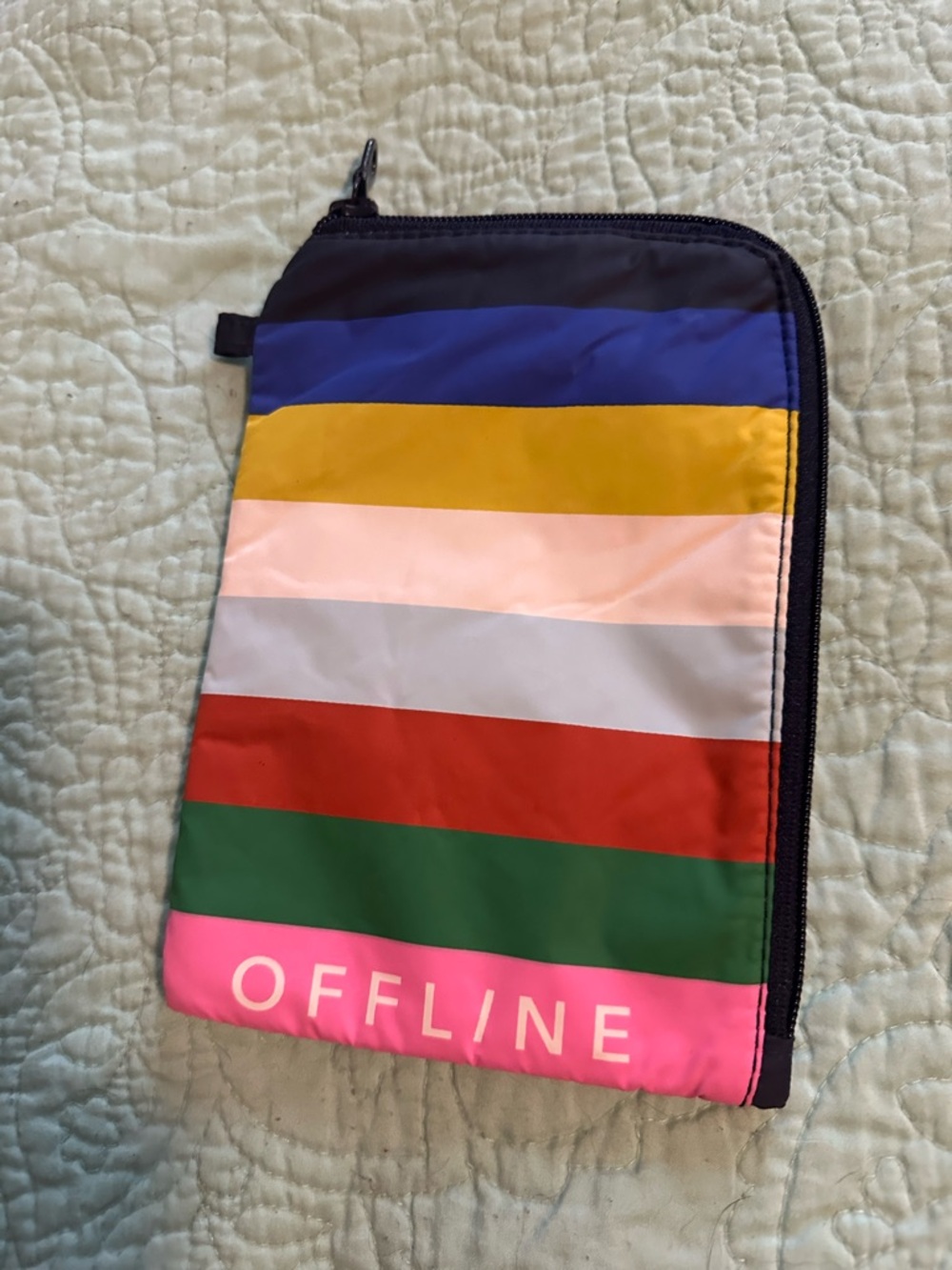 OFFLINE Striped Multi-Color Zip Wallet